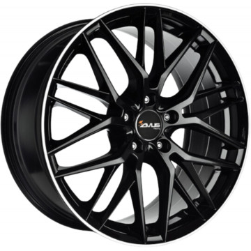 7.5x17 ET30 - LK5/112 ML66.6 Avus Racing AF19 black polished lip