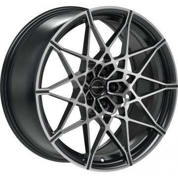 9.5x20 ET22 - LK5/112 ML66.5 Proline PFM forged black matt polished