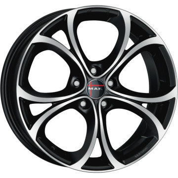 7.5x17 ET31 - LK5/110 ML65.1 Mak Lario black mirror
