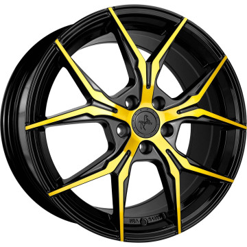 8.5x19 ET40 - LK5/114.3 ML72.6 Keskin KT19N Angel black front gold