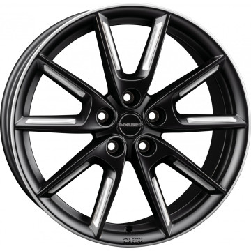 8x19 ET50 - LK5/108 ML72.5 Borbet LX19 black matt silver spoke rim