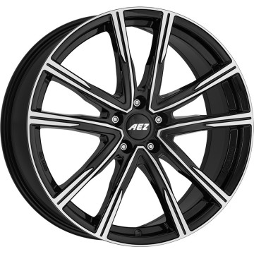 7x19 ET47.5 - LK5/108 ML63.4 AEZ Montreal black/polished