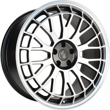 9x21 ET40 - LK5/112 ML66.5 Etabeta Unit black matt lip spokes polished