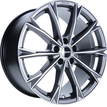 10.5x21 ET43 - LK5/112 ML66.6 GMP Totale matt anthracite diamond