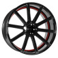 11x23 ET15 - LK5/112 ML73.1 Corspeed Deville higloss-black / Undercut Color Trim rot