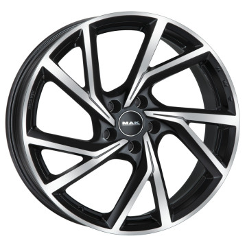 8x18 ET50 - LK5/114.3 ML64.1 Mak Kassel black mirror