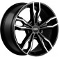 8x18 ET45 - LK5/120 ML72.5 Fondmetal Alke glossy black machined