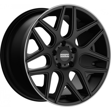 9.5x20 ET35 - LK5/130 ML84.1 Fondmetal Moros matt black machined lip