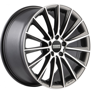 9.5x20 ET22 - LK5/112 ML66.5 Fondmetal Aidon glossy titanium machined