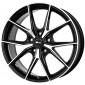10.5x19 ET45 - LK5/120 ML64.1 Brock B40 schwarz front-poliert