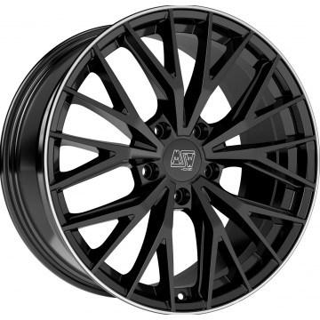 10x20 ET26 - LK5/112 ML73.1 MSW MSW 44 gloss black diamond lip