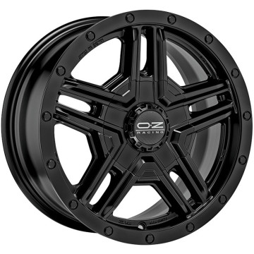 8x17 ET20 - LK5/127 ML71.6 OZ Rally Adventure matt black + rivets