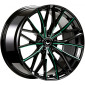 8.5x18 ET30 - LK5/114.3 ML73.1 Barracuda Project 3.0 black gloss flashgreen