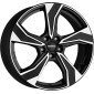 6.5x16 ET43 - LK5/112 ML57.1 Dezent KB black/polished