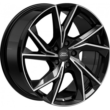 9x20 ET45 - LK5/120 ML65.1 MM Wheels MM07 glossy black machined