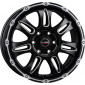 8x18 ET50 - LK5/118 ML71.1 Borbet CW8 black rim window polished matt