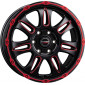8x18 ET50 - LK5/118 ML71.1 Borbet CW8 red rim window polished matt