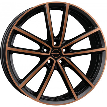 8x19 ET48 - LK5/112 ML72.5 Borbet W black copper polished matt