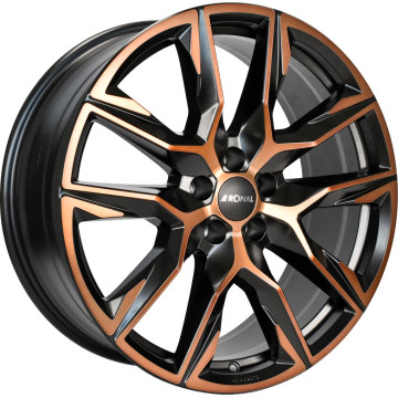 10.5x21 ET64 - LK5/130 ML71.58 Ronal R71 jetblack-copper matt