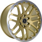 10x22 ET45 - LK6/139.7 ML93.1 Etabeta Combat gold matt lip + cap polished