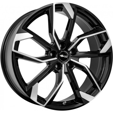 8x19 ET48.5 - LK5/108 ML63.4 RC-Design RC34 schwarz front-poliert