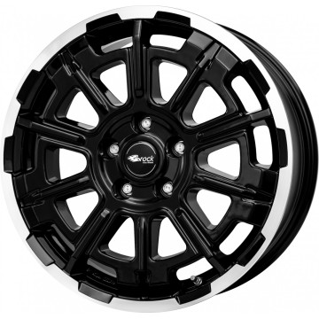 7.5x18 ET48 - LK6/120 ML74.6 Brock B45 schwarz front-poliert