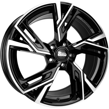 8.5x20 ET45 - LK5/114.3 ML72.6 MAM RS5 black front polish