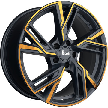 8.5x20 ET35 - LK5/120 ML72.6 MAM RS5 matt black front copper