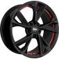 7.5x17 ET45 - LK5/108 ML72.6 MAM RS6 black painted red inside