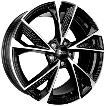 8.5x20 ET40 - LK5/108 ML72.6 MAM RS6 black front polish