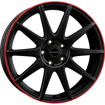 8x19 ET50 - LK5/114.3 ML72.5 Borbet GTX black matt rim red