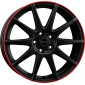 8x19 ET50 - LK5/114.3 ML72.5 Borbet GTX black matt rim red