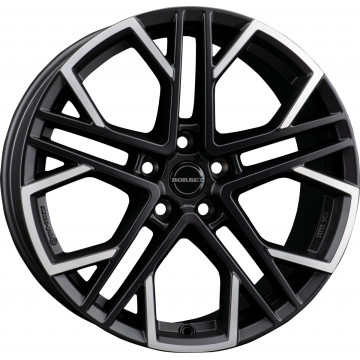 9.5x19 ET44 - LK5/114.3 ML70.6 Borbet XV black polished matt