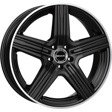 9x19 ET20 - LK5/112 ML66.6 Mak Lewis gloss black mirror ring