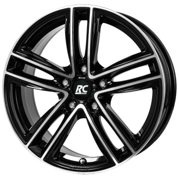 6.5x17 ET30 - LK5/114.3 ML60.1 RC-Design RC27 schwarz front-poliert