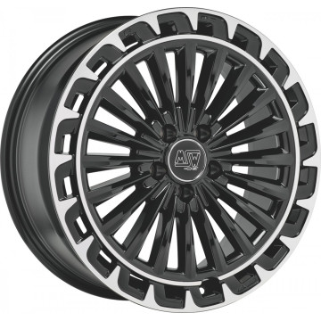 8.5x20 ET50.5 - LK5/112 ML66.46 MSW MSW 32 gloss black diamond lip