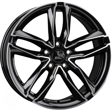 8.5x19 ET43 - LK5/112 ML66.5 Ultra Wheels UA6 Pro black polished