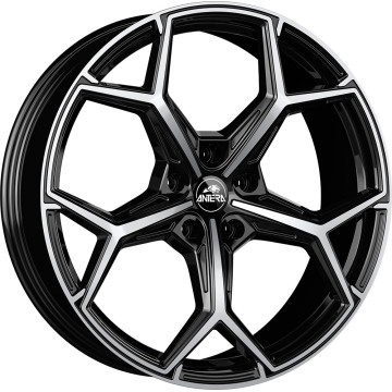 10.5x22 ET30 - LK5/120 ML64.1 Antera A101 piano black diamond