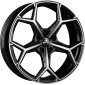 9.5x22 ET25 - LK5/112 ML66.6 Antera A101 piano black diamond