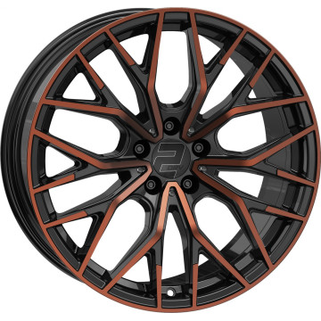 8.5x20 ET48 - LK5/108 ML63.4 2DRV WH37 schwarz kupfer hochglanzpoliert