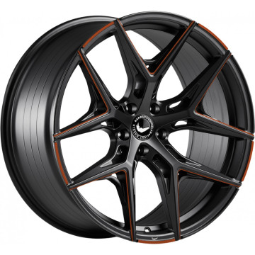 8.5x19 ET35 - LK5/108 ML73.1 Barracuda Razzer mattblack copper PureSports gefräst