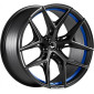 8.5x20 ET27 - LK5/112 ML73.1 Barracuda Razzer mattblack undertcut trimline blau PureSports gefräst