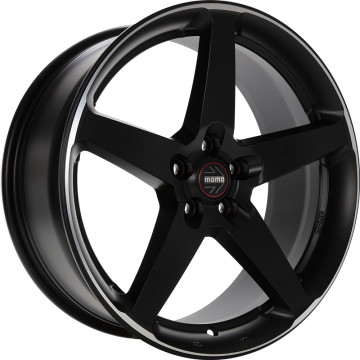 8x18 ET42 - LK5/100 ML72.3 Momo Five black matt polish