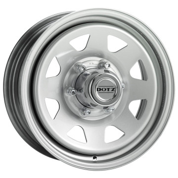 7x16 ET38 - LK6/139.7 ML110 Dotz Pharao silver (ohne Nabenbecher)