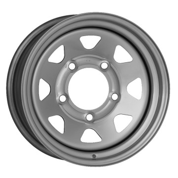 7x16 ET0 - LK5/139.7 ML108 Dotz Dakar silver (ohne Nabenbecher)