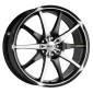 7x16 ET35 - LK5/112 ML70.1 Dotz Shuriken black polished front