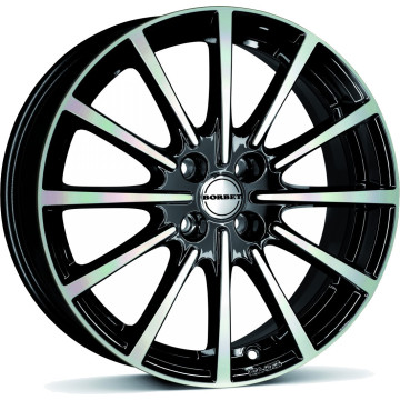 6.5x15 ET45 - LK4/100 ML64 Borbet BL4 black polished