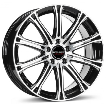 8x19 ET40 - LK5/114.3 ML72.5 Borbet CW1 black polished