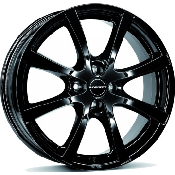 6.5x15 ET40 - LK4/100 ML64 Borbet LV4 black glossy
