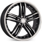 8x19 ET30 - LK5/112 ML66.5 Keskin KT11 Heaven matt black front polish steel lip